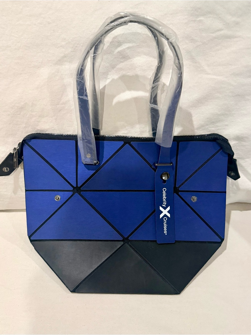 Celebrity Cruises Geometric Blue & Black Tote.